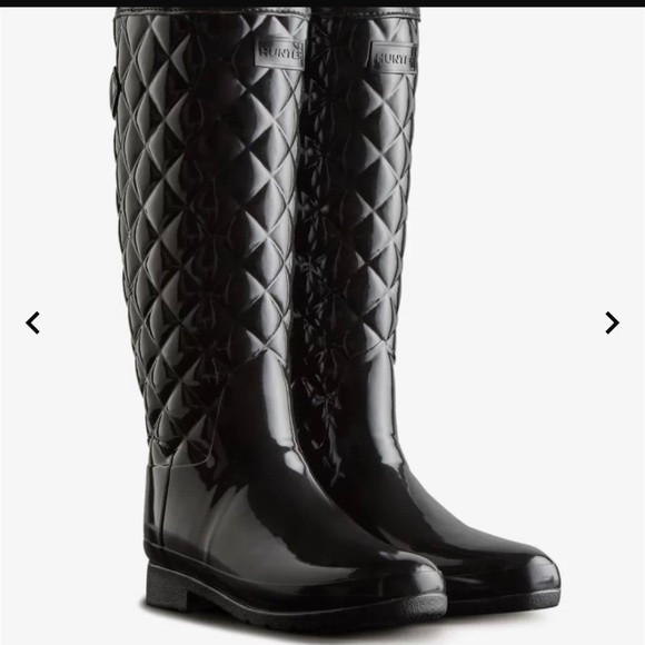 Hunter Shoes Womens Original Hunter Refined Quilted Rain Boots